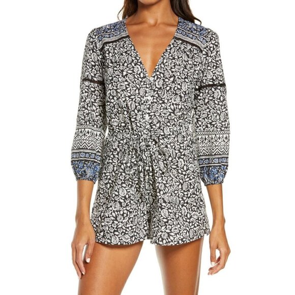VERONICA BEARD Coraline 100% Cotton Floral Romper Size L NWT w/Defect MSRP$295 - Picture 1 of 14